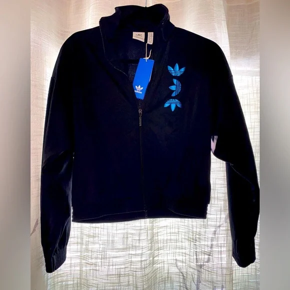 NWT Adidas Cropped Track Jacket - Picture 1 of 6